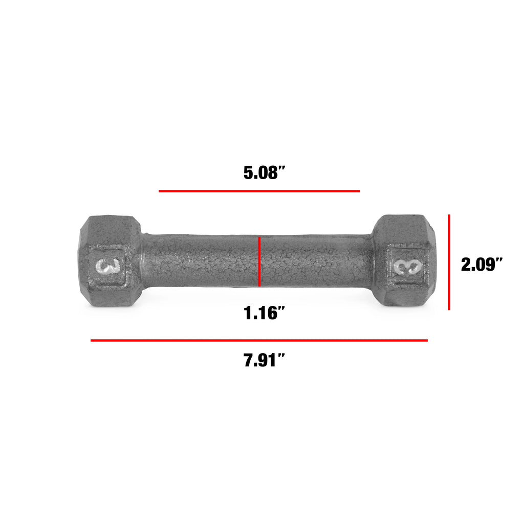 Cast Iron Dumbbell 25 Lb. Pair M490056