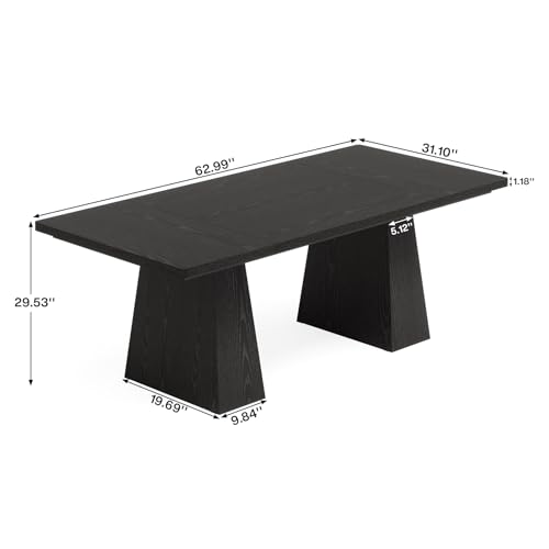 63-Inch Black Executive Desk Y93192