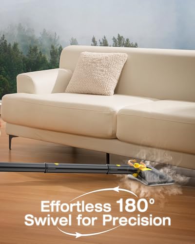 10-in-1 Steam Mop with Detachable Handheld Steamer, 350ml Tank, 2-Level Control and Swivel Head, Gray B94940