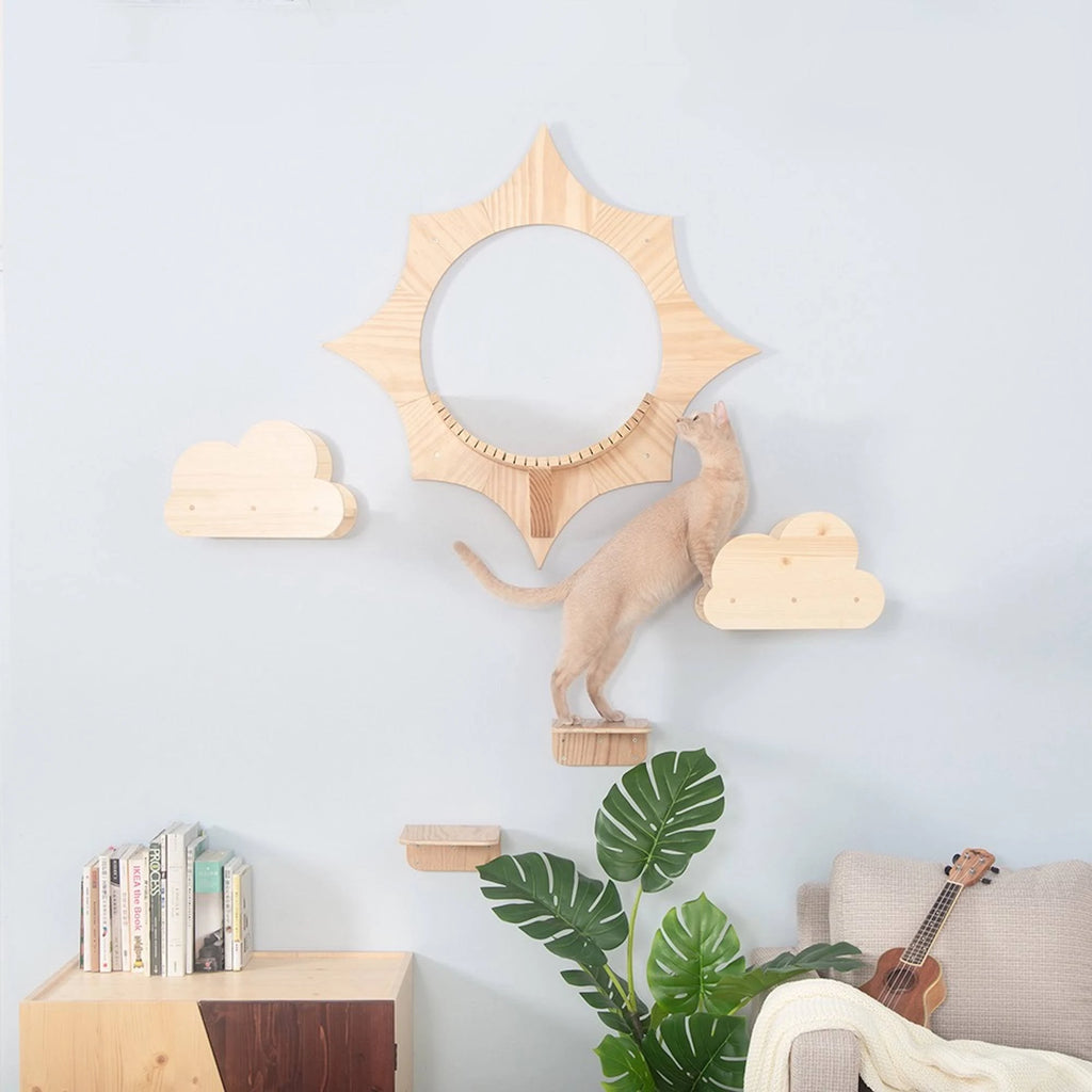 Natural Wood Cat Shelves M12486