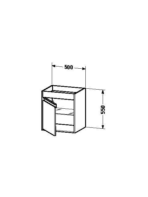 White Matt Low Cabinet C600
