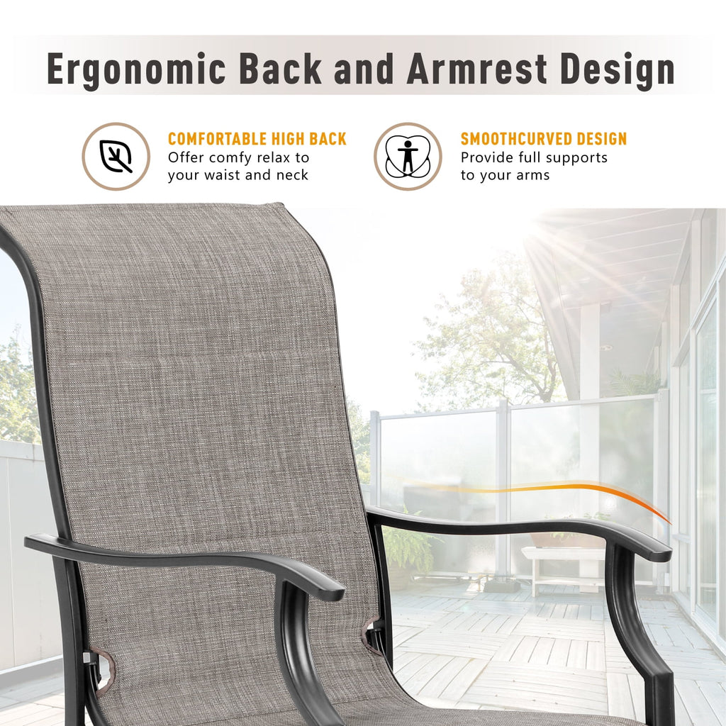 9-Piece Outdoor Patio Dining Set with 8 Swivel Armchairs & Extendable Table U7157