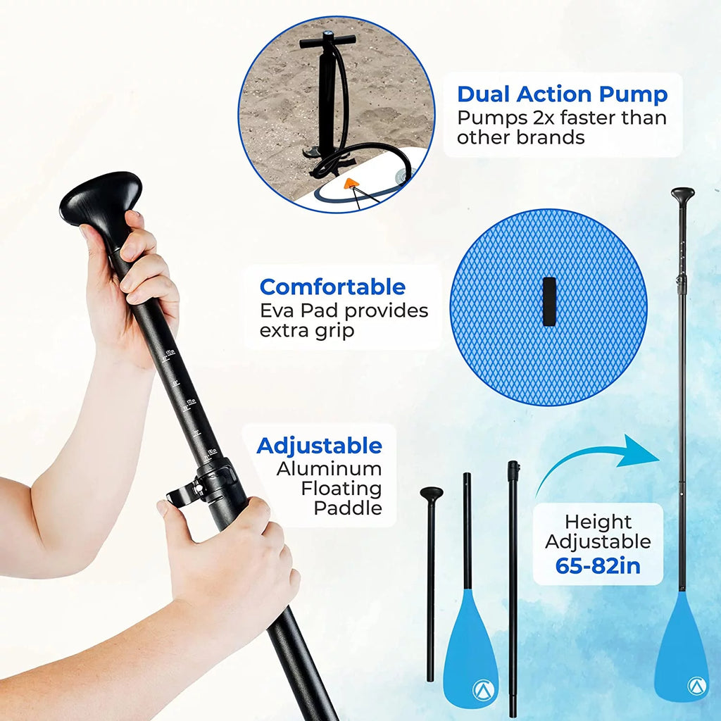 Blue Inflatable Paddle Board SUP Kit Z658901