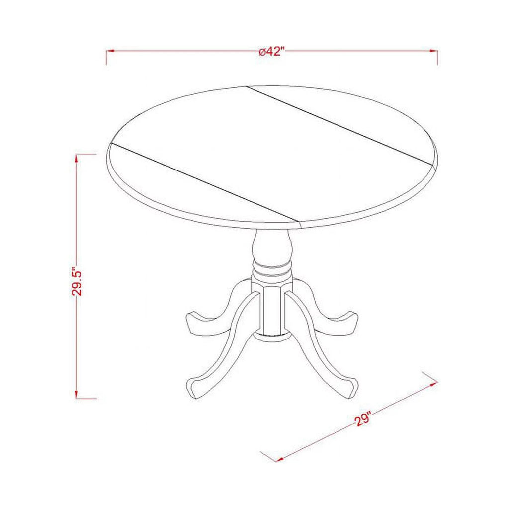 Oak Wood Dining Set with Fabric Seat M7080