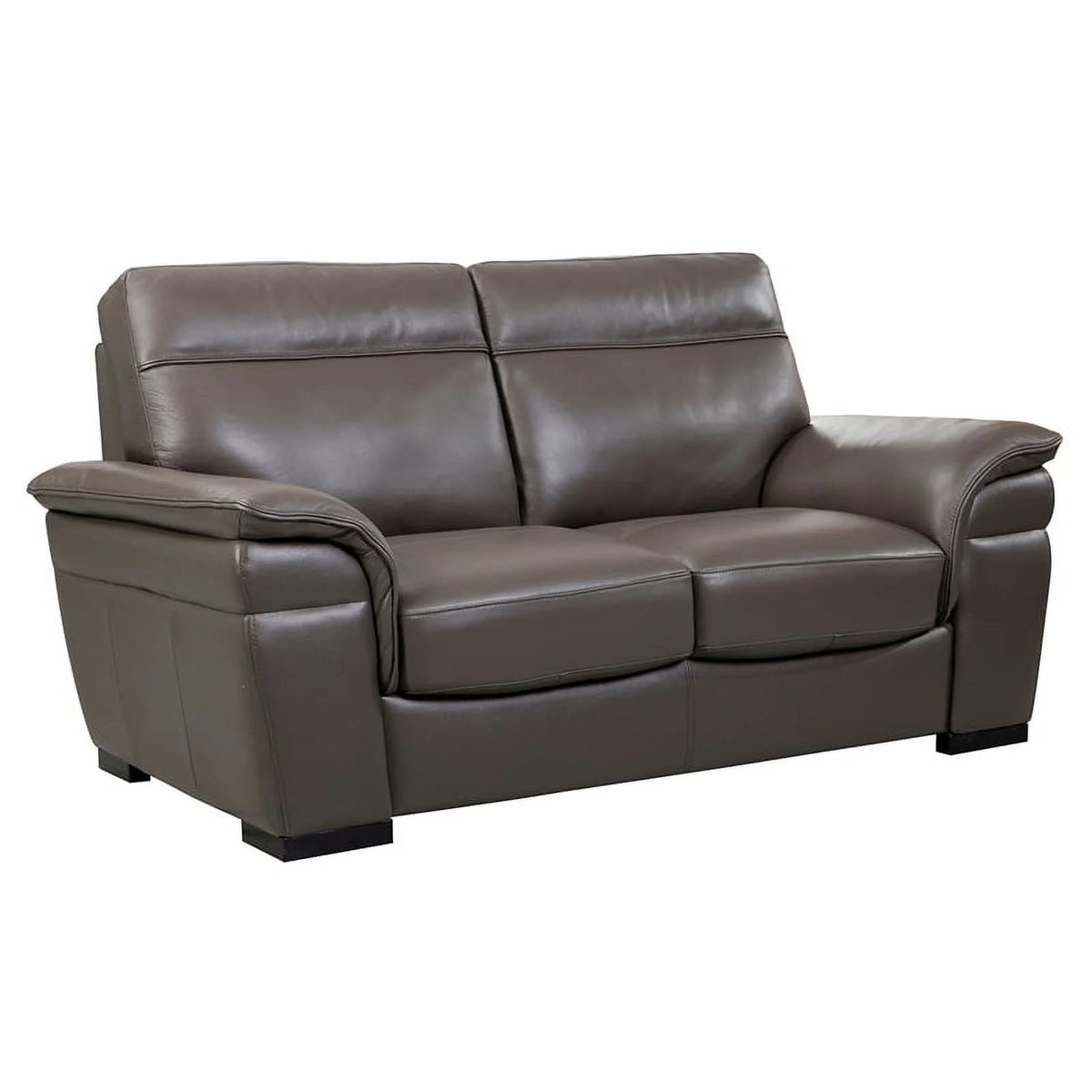 Taupe Italian Leather Loveseat F86021