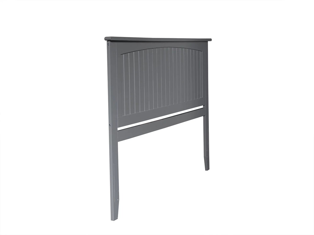 Queen Wood Panel Headboard with Device Charger in Gray H6078