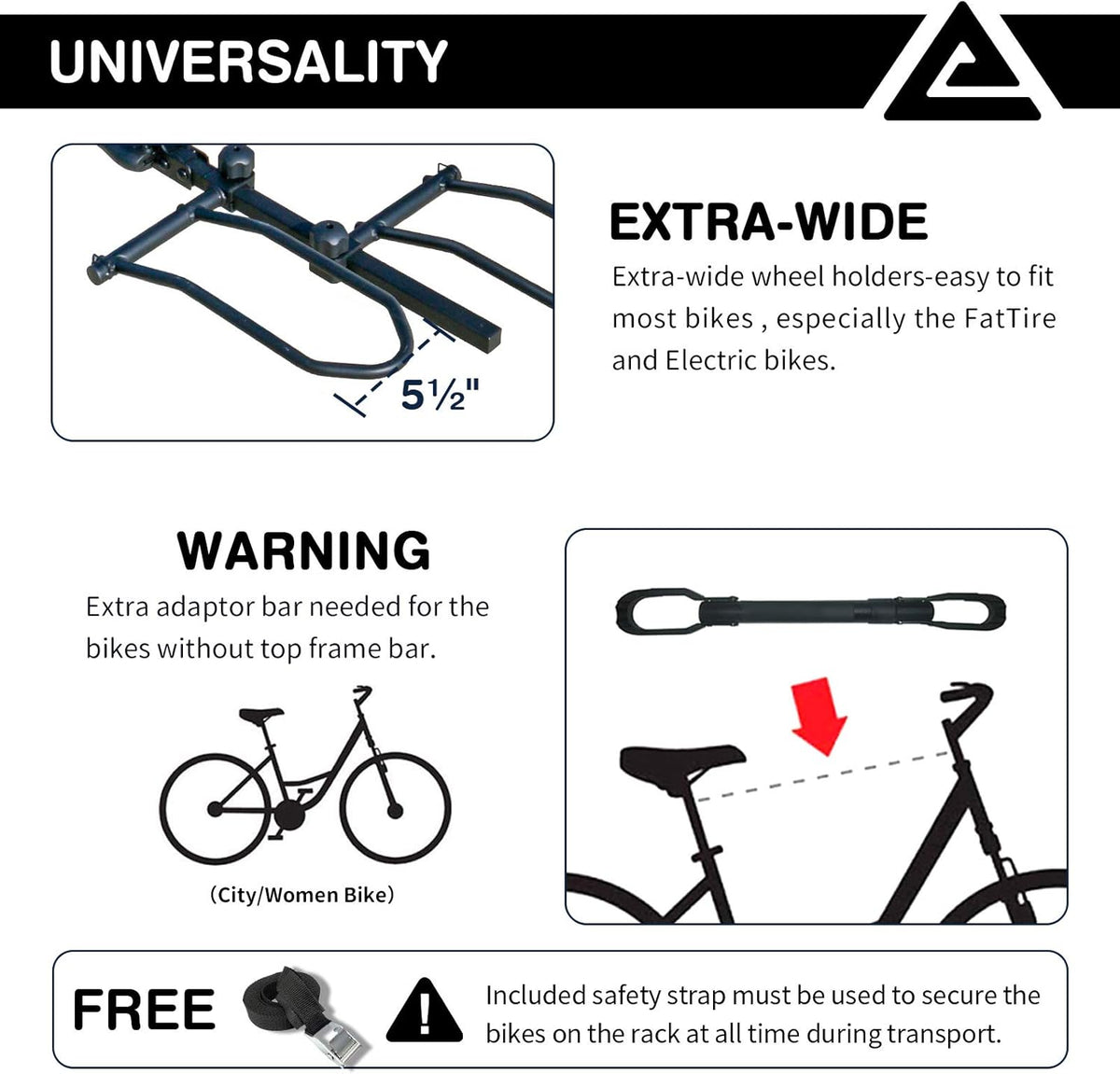 2-Bike Hitch Mount Bike Rack X326413