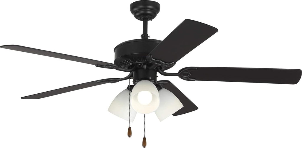 White Outdoor Ceiling Fan with 5 MDF Blades Y488931
