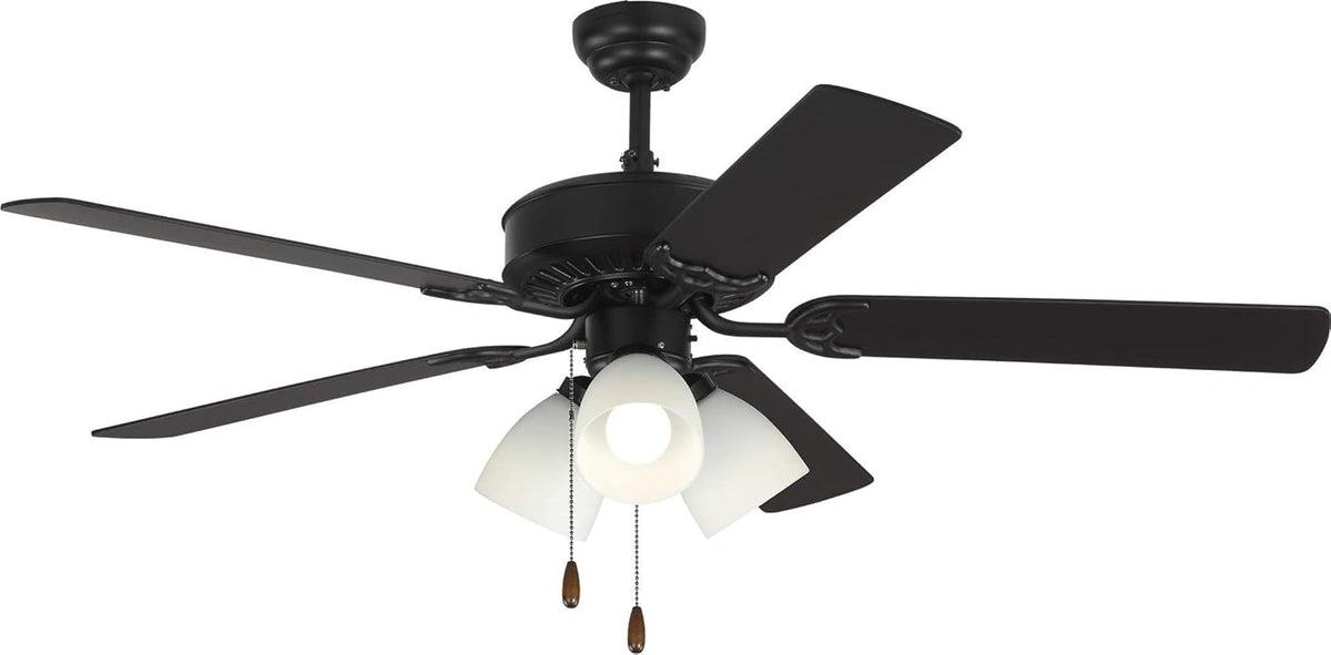 White Outdoor Ceiling Fan with 5 MDF Blades Y488931