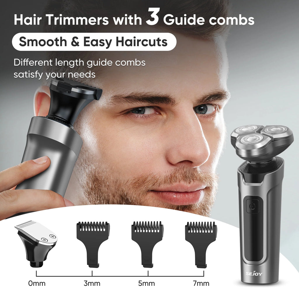 Men's 5 in 1 Cordless Rechargeable Waterproof Electric Shaver V635400