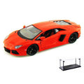 1/18 Scale Orange Diecast Car & LED Display Case Package Y73532