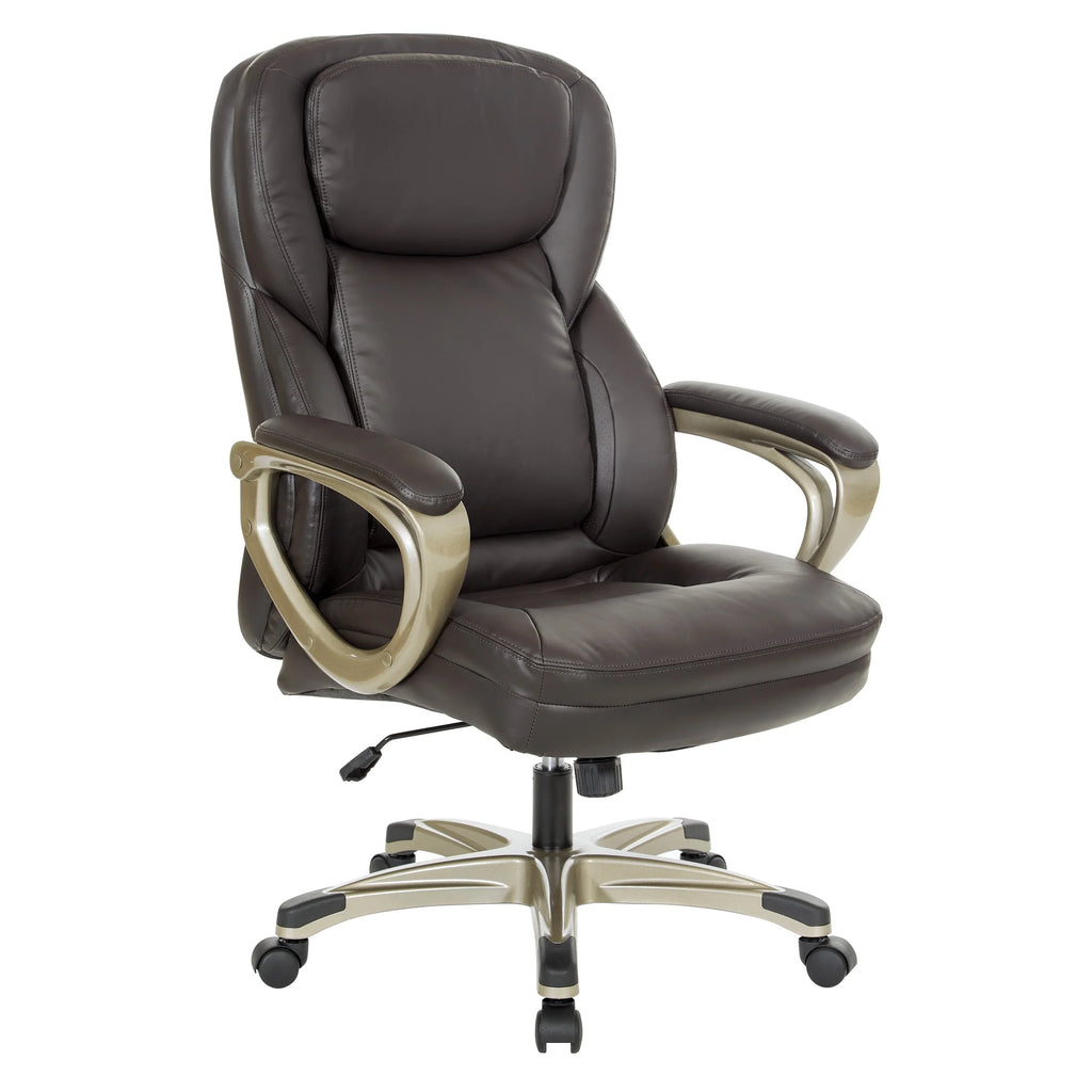 Cream Bonded Leather Executive Office Chair X2351