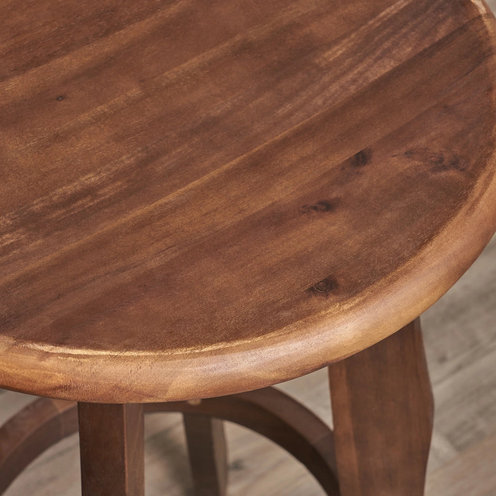 Acacia Wood Barstools, Set of 2, Dark Brown A918