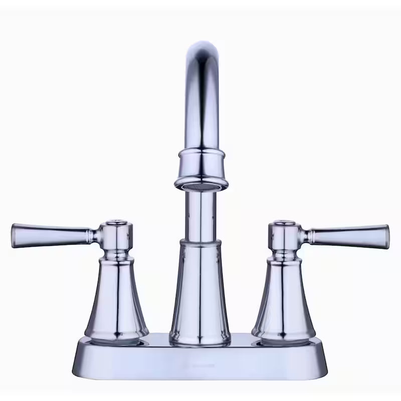Chrome Double Handle High-Arc Bathroom Faucet H89574