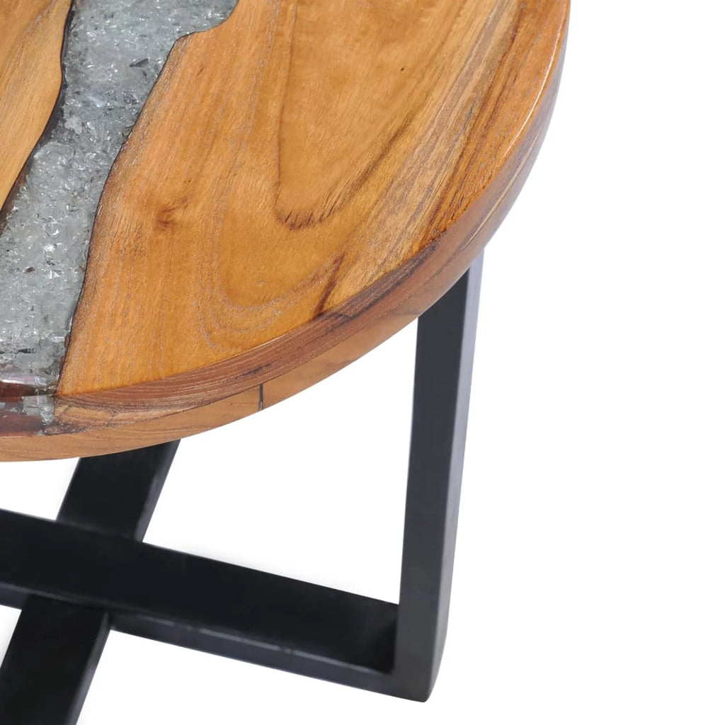 Solid Teak Wood and Polyresin Coffee Table O734029