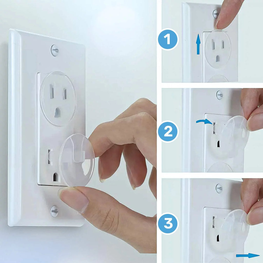 24 Outlet Covers with 12 Magnetic Cabinet Locks and 6 Safety Strap Locks J84083