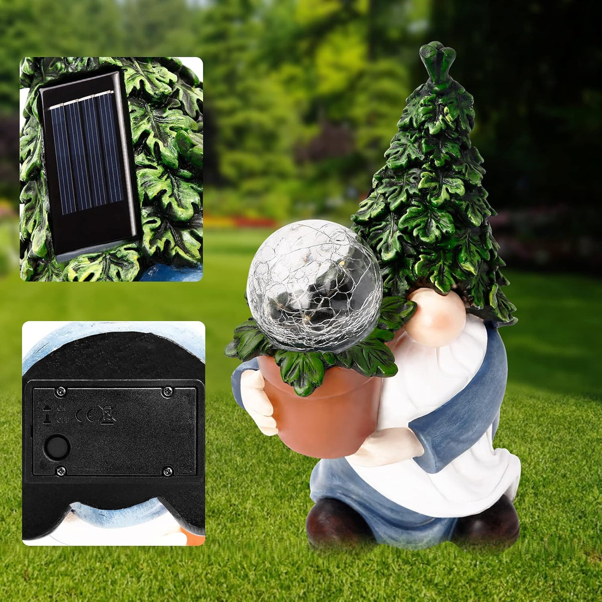 Gnome Garden Statue with Solar LED Lights G82287