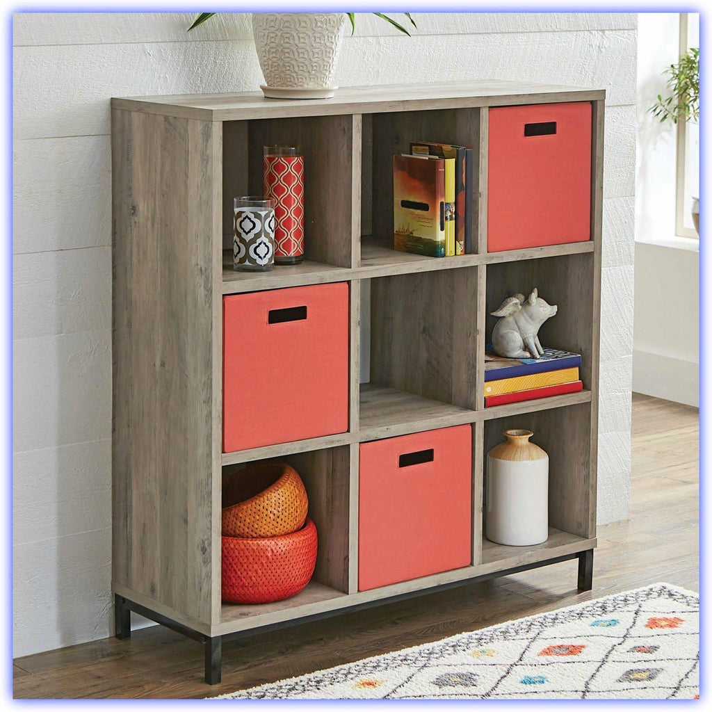 9 Cube Storage Organizer, Rustic Gray U9500