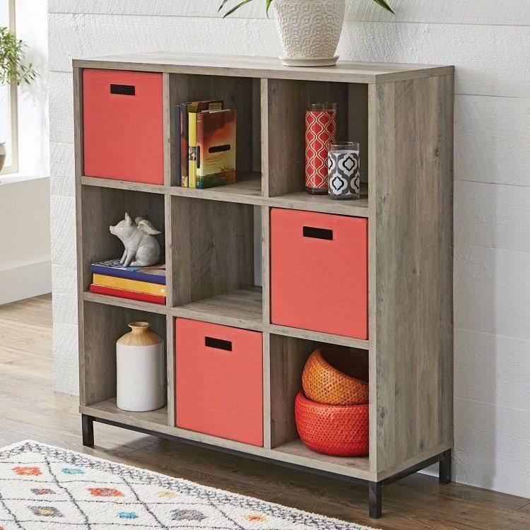 9 Cube Storage Organizer, Rustic Gray U9500