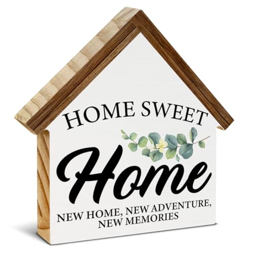 House Shaped Wooden Block Sign I351