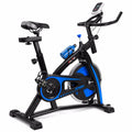 Blue Stationary Exercise Bike with Bottle Holder K53384