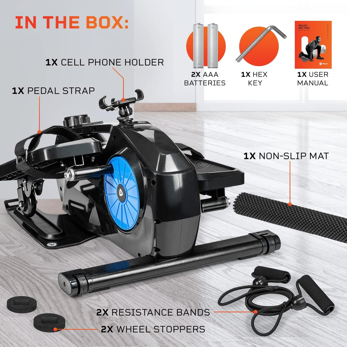 Mini Elliptical Desk Cycle with Adjustable Resistance D816