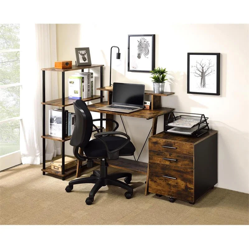 Wooden Writing Desk and Swivel Office Chair K309657