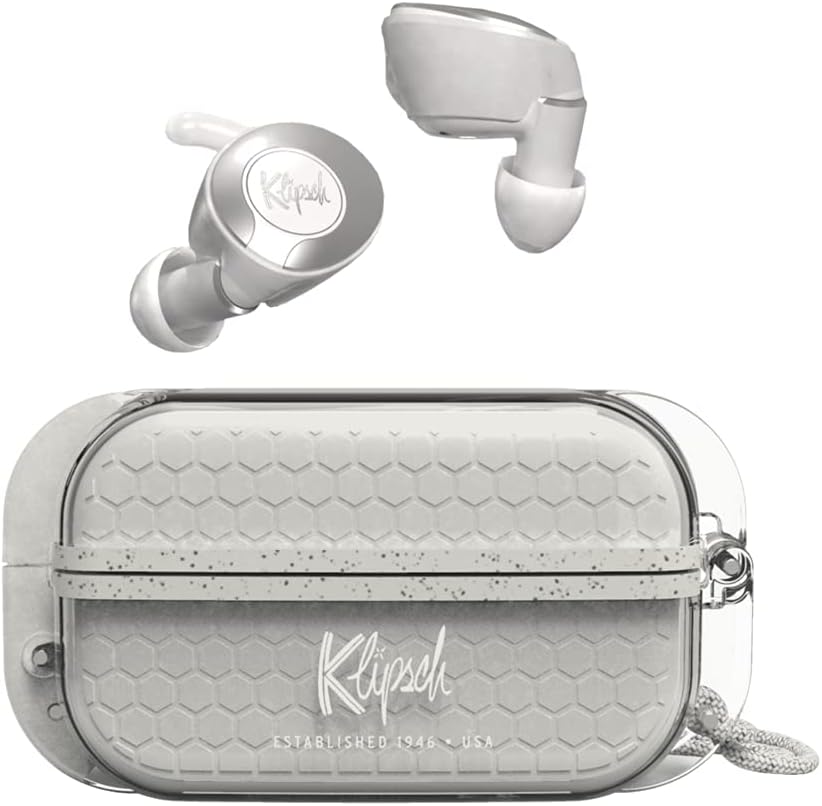 White True Wireless Sport Earphones with Wireless Charging Case A6953