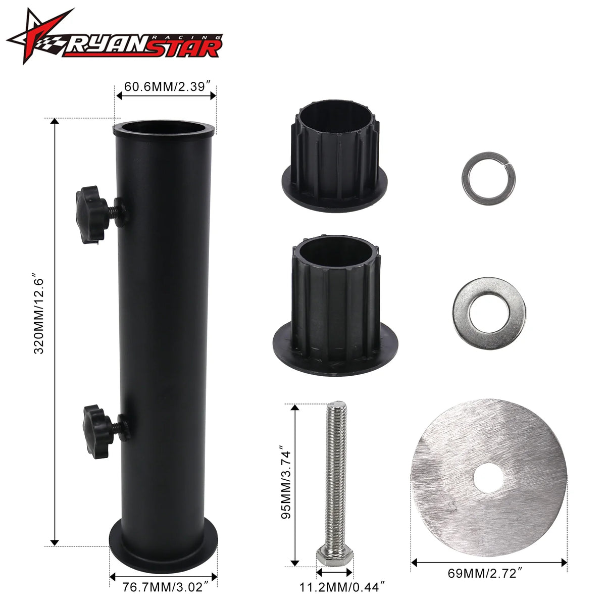 Black Granite Umbrella Tube Holder Q63443