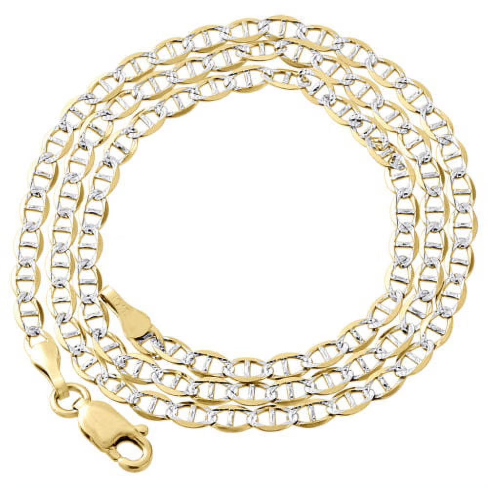 10K Yellow Gold Mariner Chain Necklace 16 Inches H334