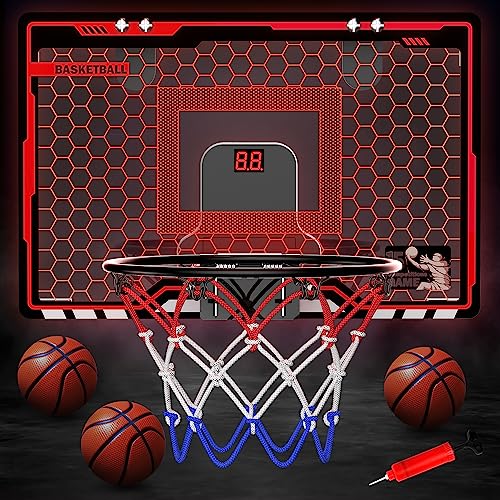 Indoor Basketball Hoop with LED Light and Scoreboard T11691