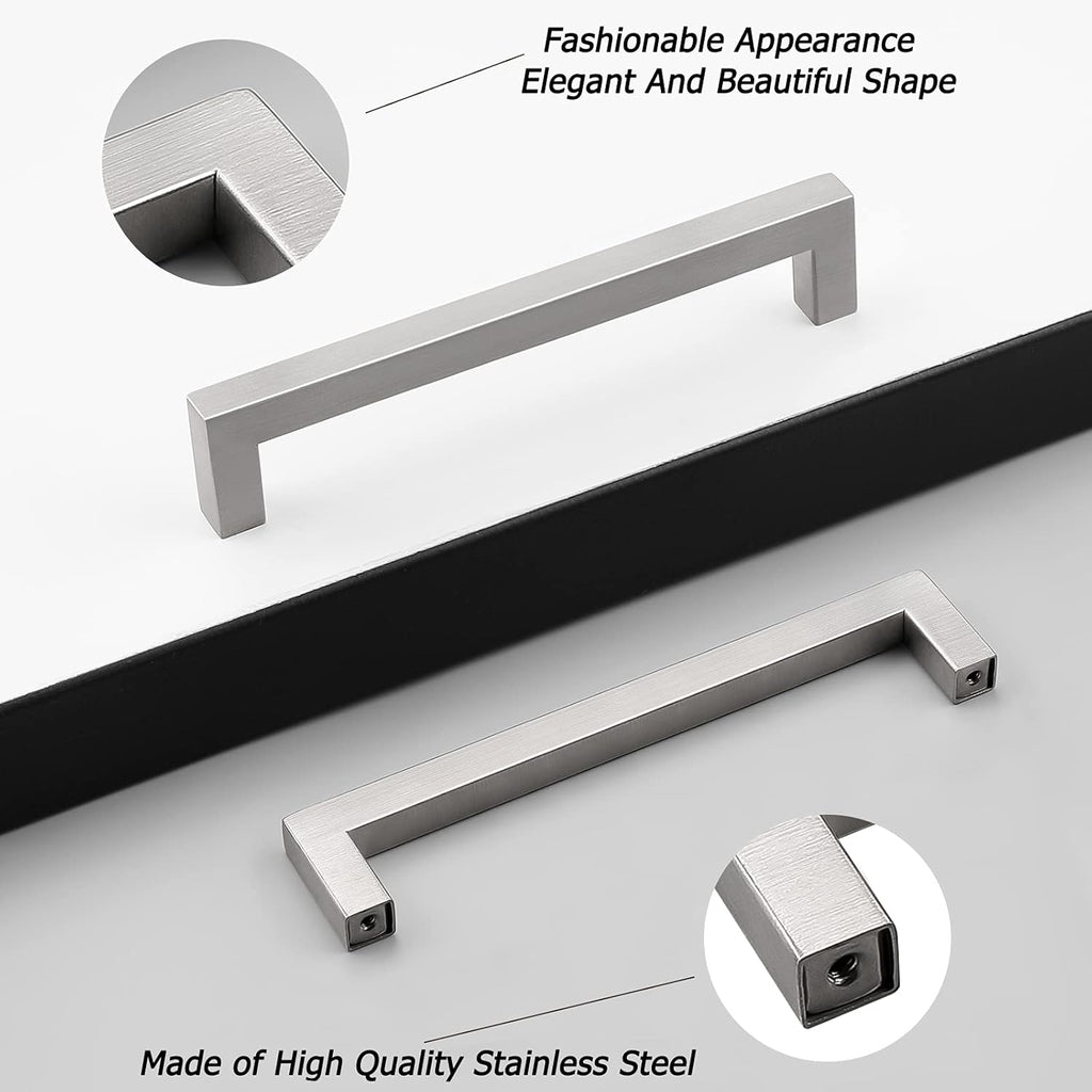 30 Pack Stainless Steel Square Corner Kitchen Cabinet Door Handles P19986