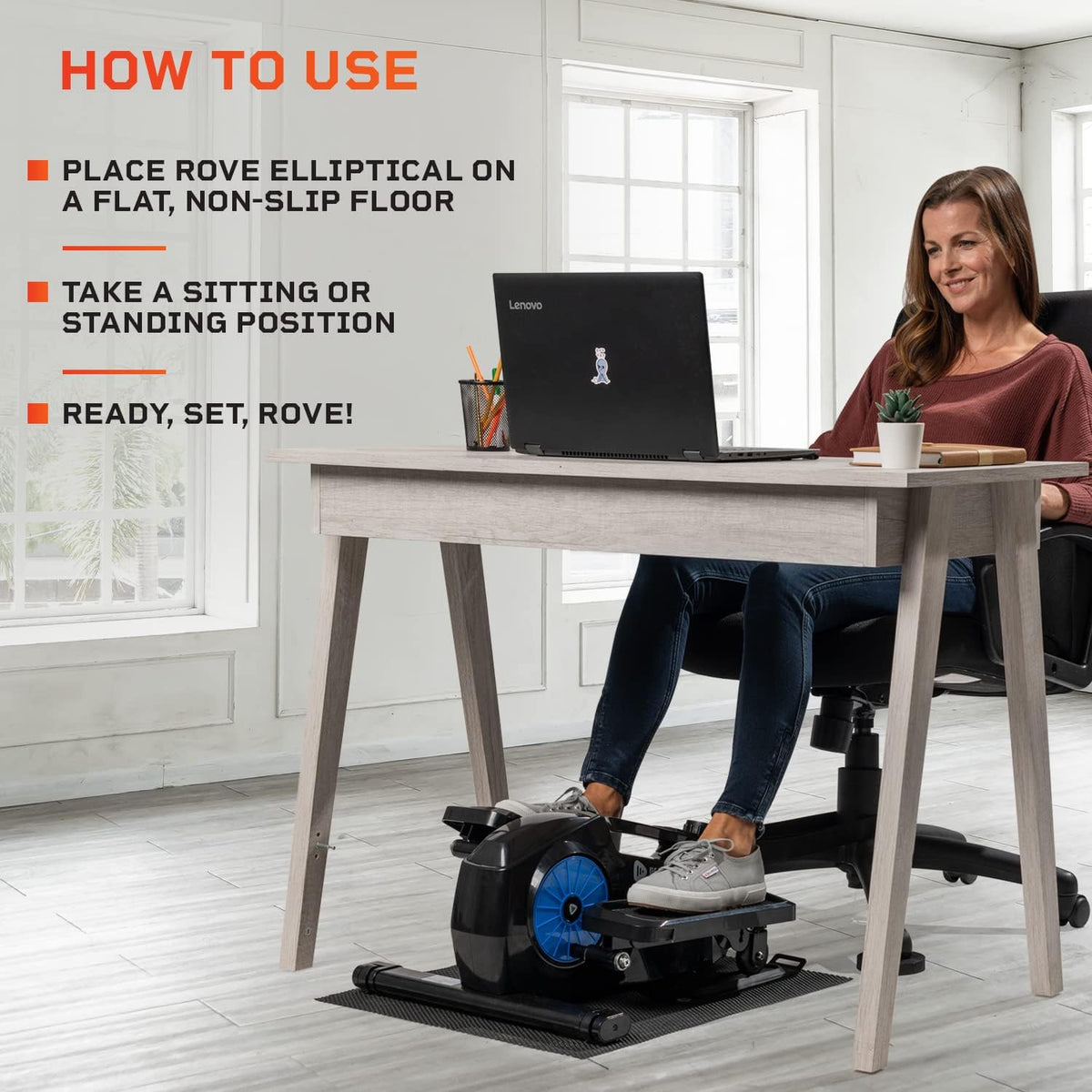 Mini Elliptical Desk Cycle with Adjustable Resistance D816