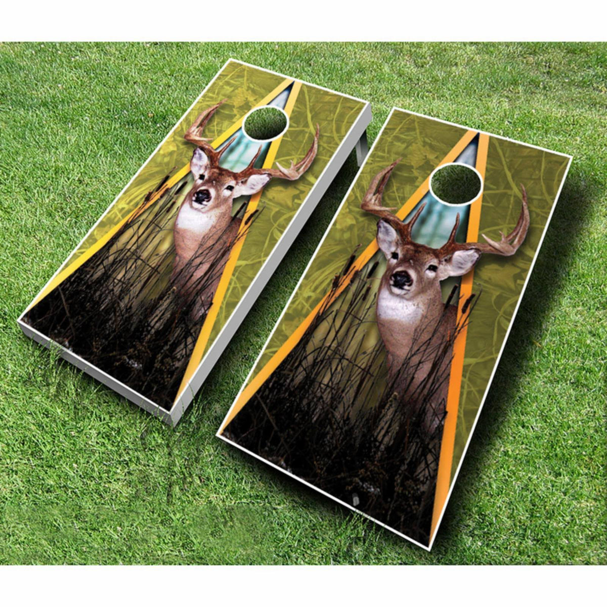 Green White Cornhole Set V411536