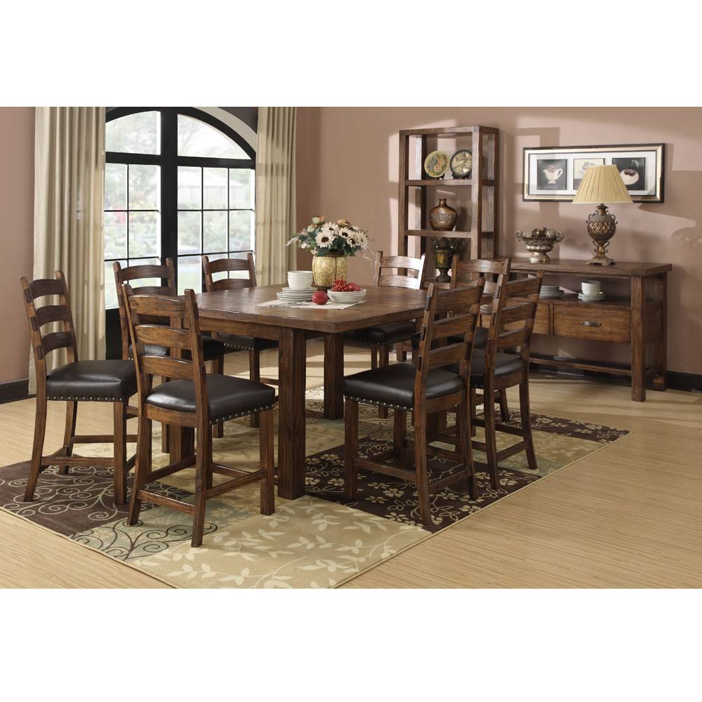 Brown Bonded Leather Upholstered Barstool, 2 Pack C61535