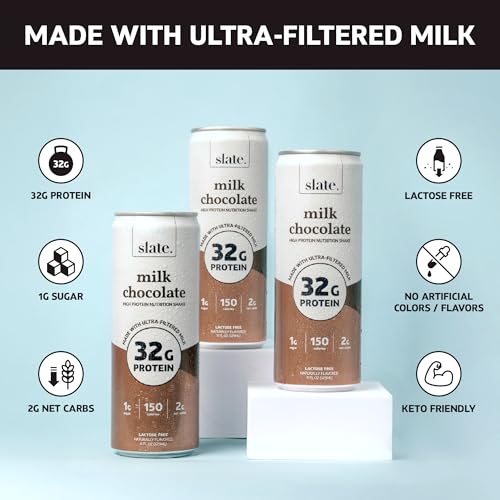 Vanilla Cream High Protein Nutrition Shake, 32g Protein, 1g Sugar, 150 Calories, 1g Net Carbs, Lactose Free, No Added Sugar, 11 fl oz, 12 Cans C7860