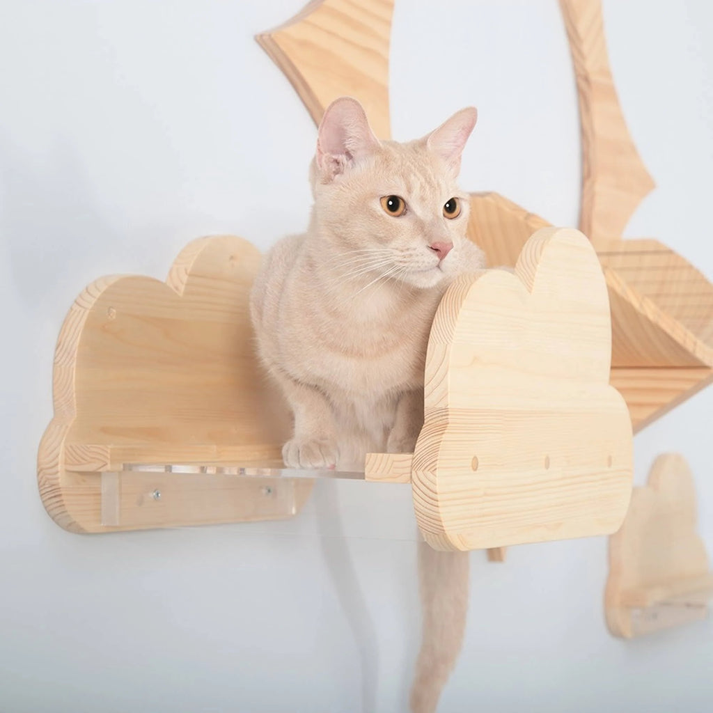 Natural Wood Cat Shelves M12486