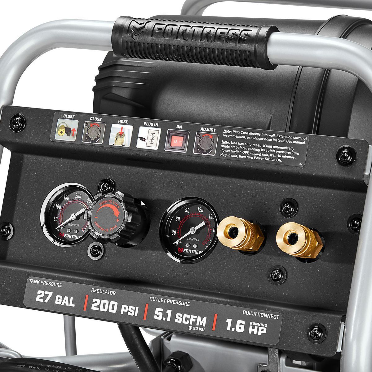 27 Gallon 200 PSI Oil-Free Vertical Air Compressor L100