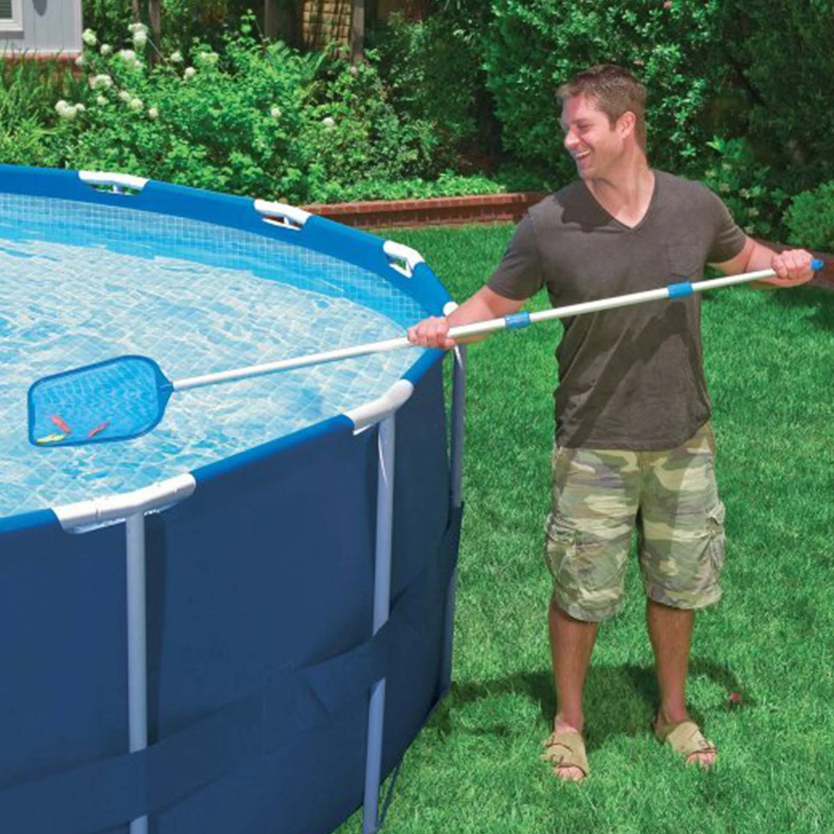 Steel Frame Pool Ladder & Cleaning Maintenance Kit W22279