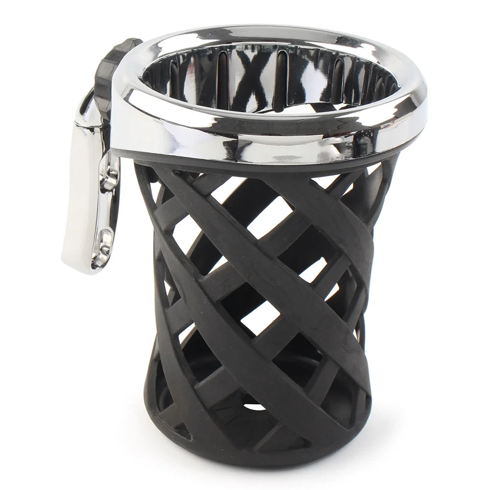 Motorcycle Handlebar Cup Holder with Mesh Basket Mount P399