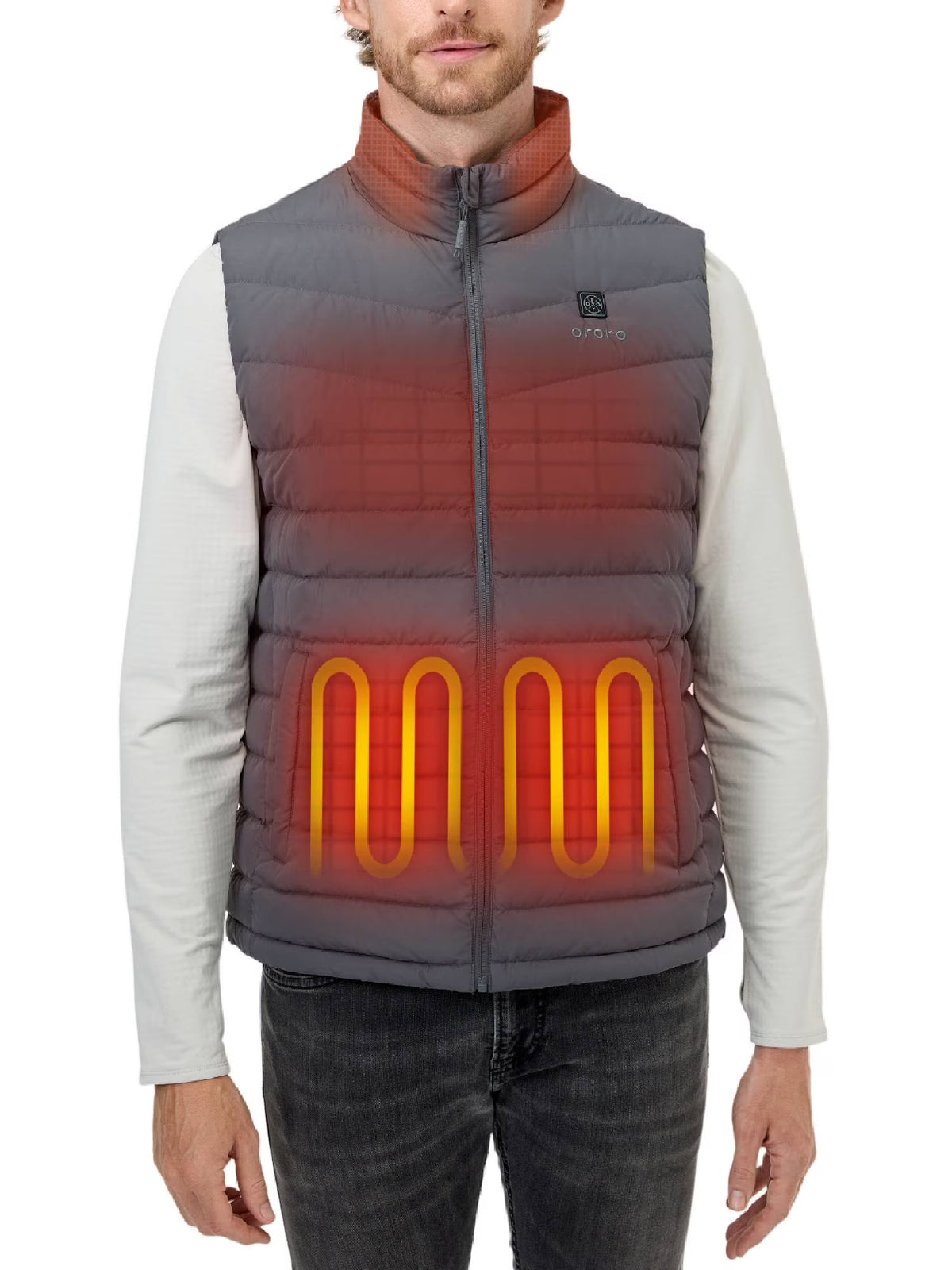 Gray Down Heated Vest U810595