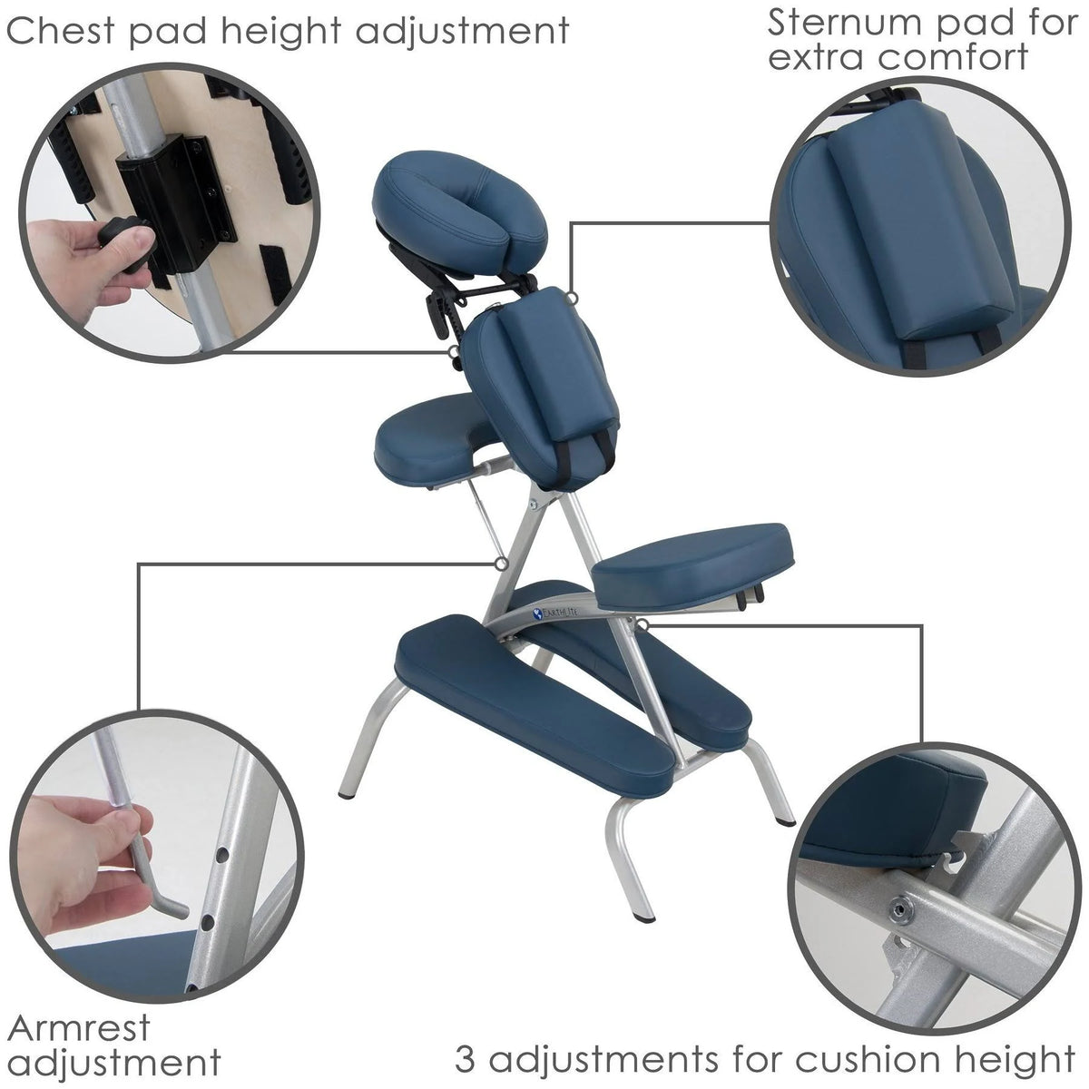 Portable Massage Chair (15lb) with Carry Case P6822