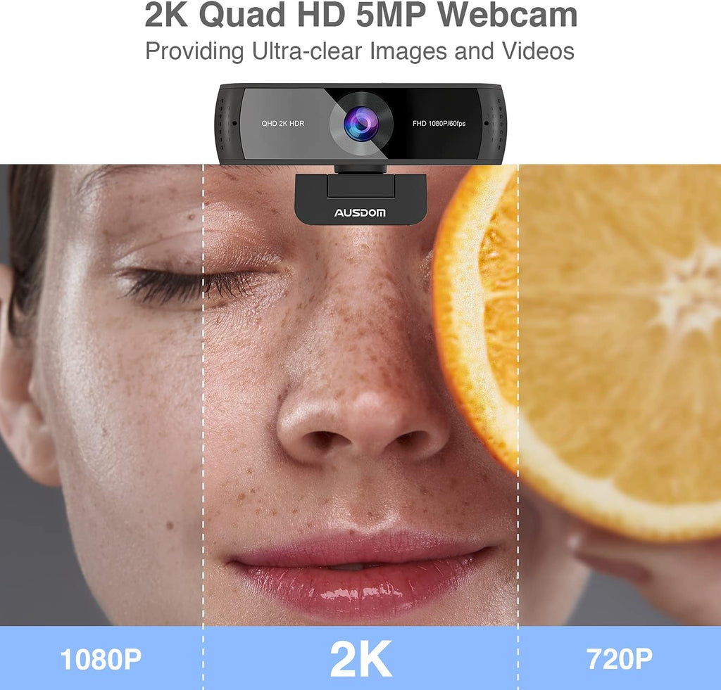 2K QHD AutoFocus Webcam with HDR Dual Noise Cancelling Microphones T224180