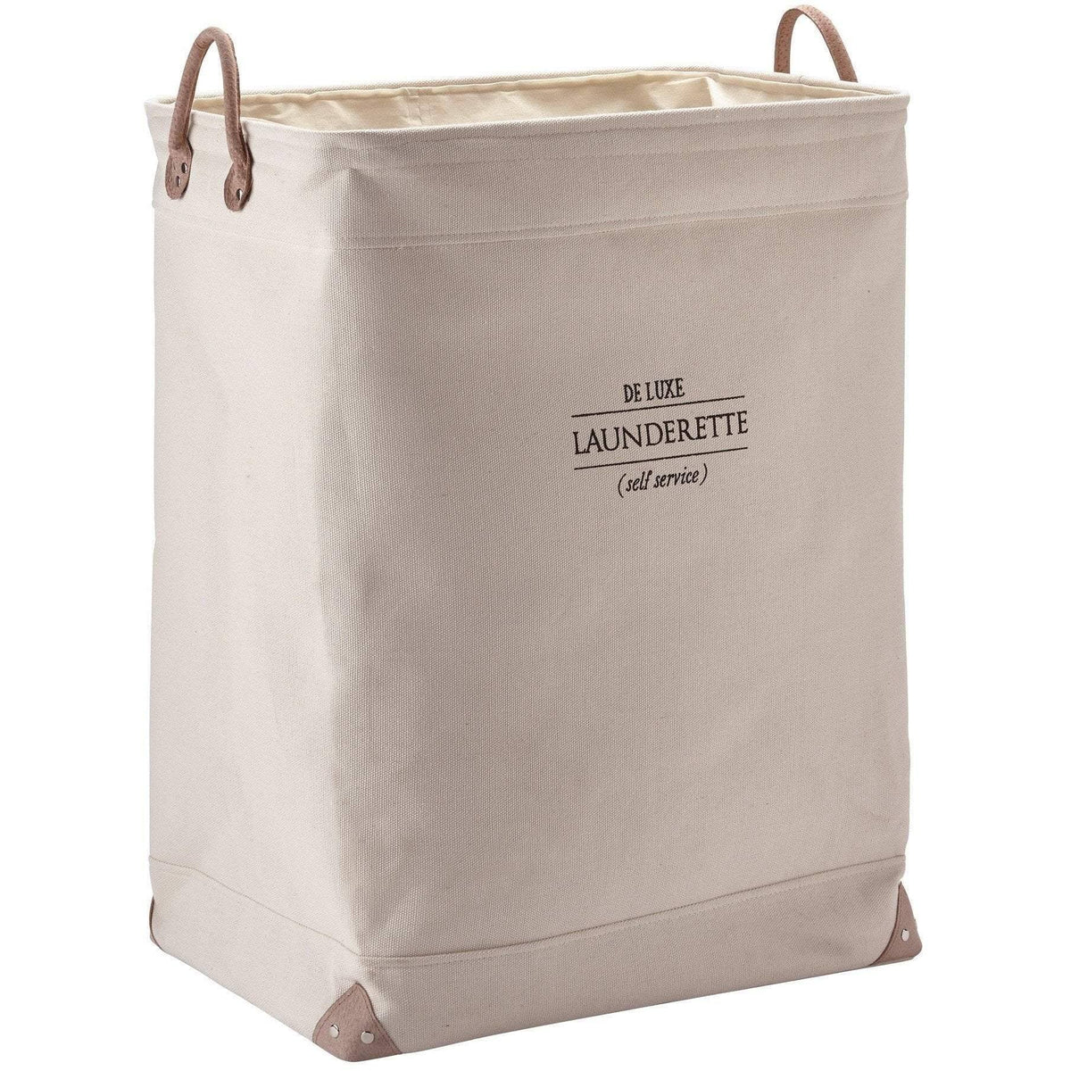 Beige Laundry Basket with Carry Handles and Liner O514081