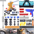 53pcs Paintless Dent Repair Kit with Slide Hammer T-Bar Dent Puller and Adjustable Gold Dent Lifter Puller C6888