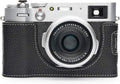 Black Leather Half Camera Case Bag Cover with Hand Strap S617