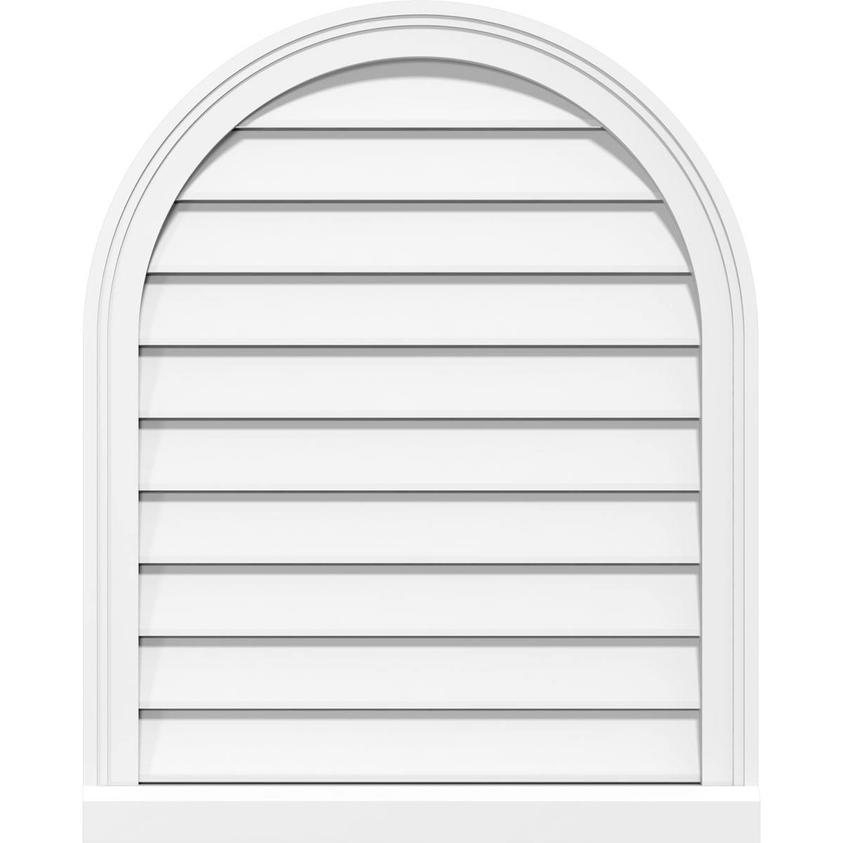 Round Top Surface Mount PVC Gable Vent with Brickmould L2723