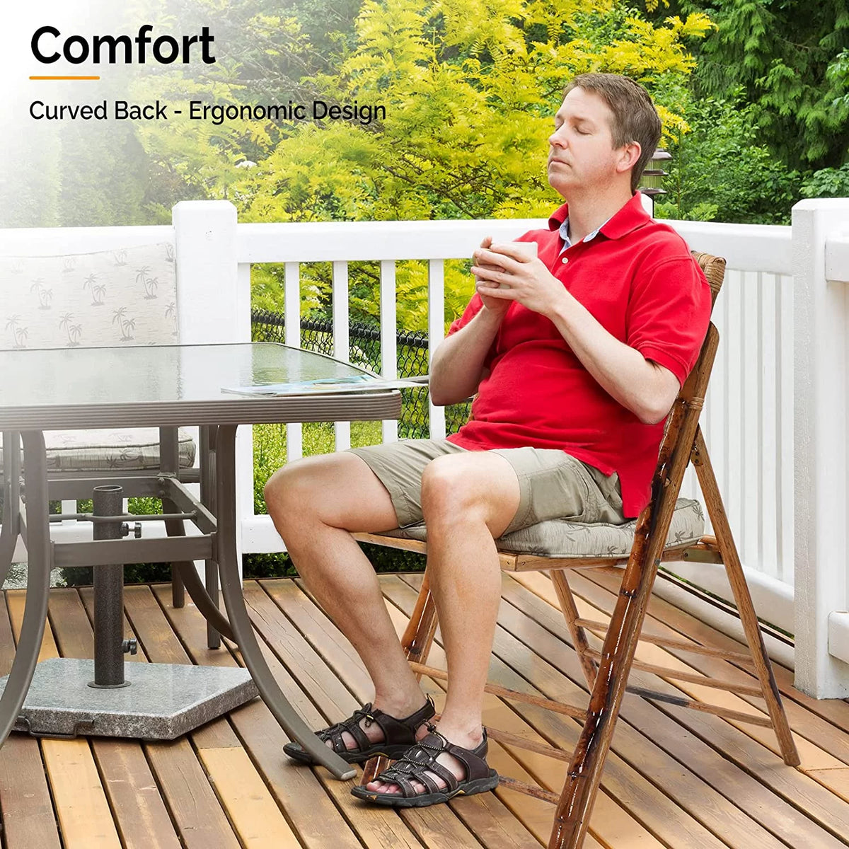 Bamboo Folding Chair 4 Pack H392