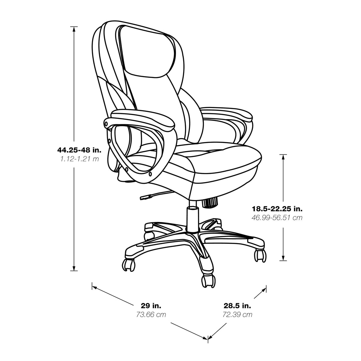Cream Bonded Leather Executive Office Chair X2351