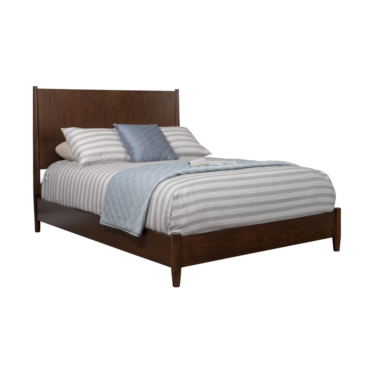 Black Wood Queen Panel Bed P51576